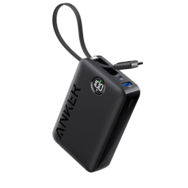 A1647H11 Anker 335 Power Bank (20K 22.5W PD, Built-In USB-C Cable) - Black
