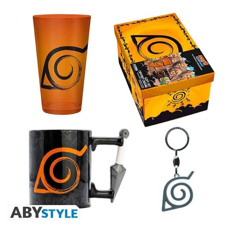 ABY GIFT SET: NARUTO- NARUTO SHIPPUDEN (MUG + KEYCHAIN + GLASS) (PREMIUM)