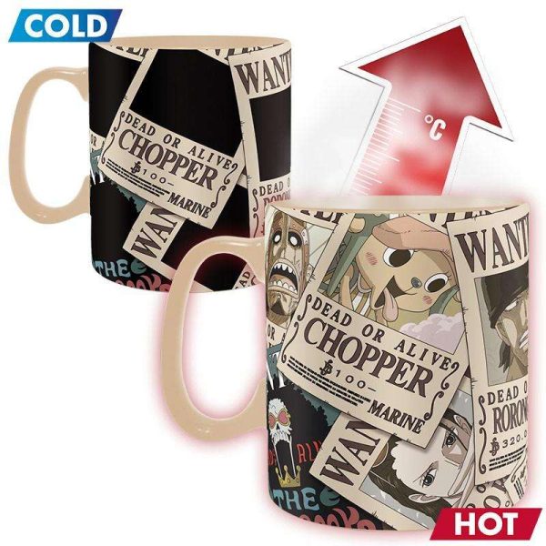 ABY HEAT REVEAL MUG: ONE PIECE- MONKEY. D. LUFFY (WANTED)