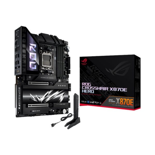 Asus Rog CrossHair X870E Hero AMD Ryzen Wi-Fi7 DDR5 ATX Gaming Motherboard