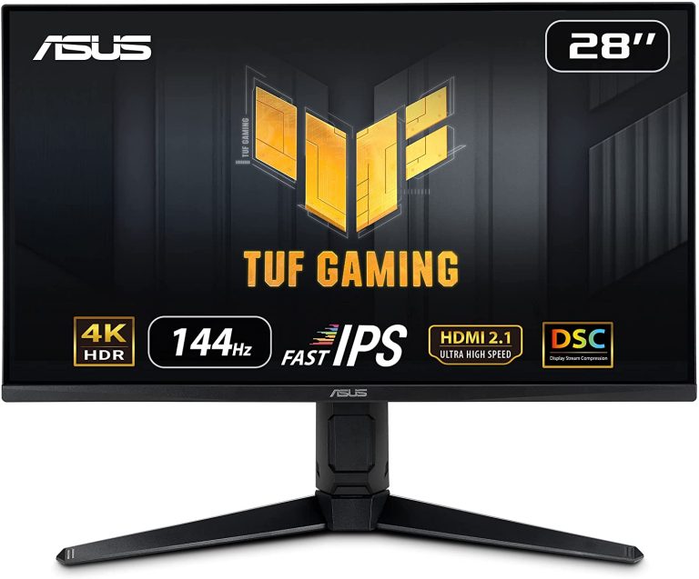 ASUS TUF 28",4K, HDMI 2.1, 144Hz, 1ms,Flat Gaming Monitor-VG28UQL1A