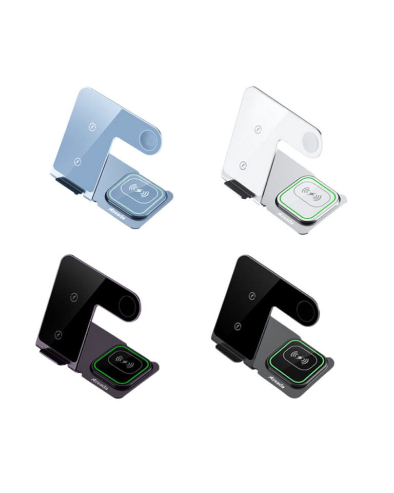Azeada PD-W19 Metal 3 in 1 Wireless Charger Stand