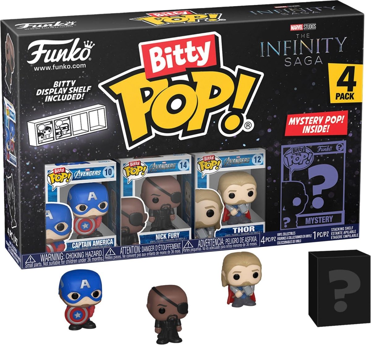 Bitty Pop! Marvel: The Avengers - Captain America 4pk