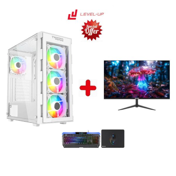 Bundle PC Intel Core i5-12400F, RTX 4060, 16GB RAM, With Sades SA-CJ02F24B 24" FHD 1920x1080 HDMI 2.1, Response time 1ms, 120Hz Refresh Rate Gaming Monitor& Sades Battle Ram