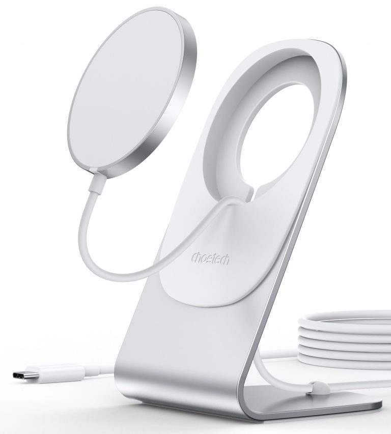 CHOETECH Magnetic Fast Wireless Charging Stand Holder with 5ft USB-C Cable for iPhone 12 (H047+T517) T511-S