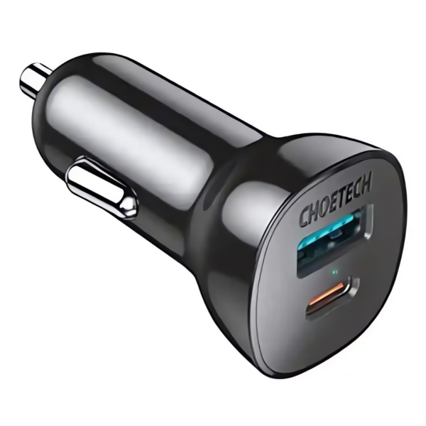 CHOETECH PD 20W Dual-Port Car Charger TC0005 – Black