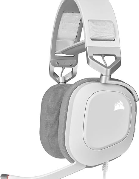 Corsair HS80 RGB Wired Gaming Headset - White