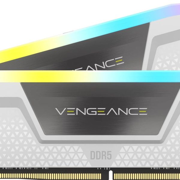 CORSAIR VENGEANCE® RGB 32GB (2x16GB) DDR5 DRAM 5200MHz C40 Memory Kit — White
