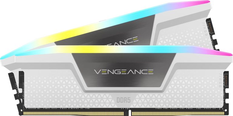 CORSAIR VENGEANCE® RGB 32GB (2x16GB) DDR5 DRAM 5200MHz C40 Memory Kit — White