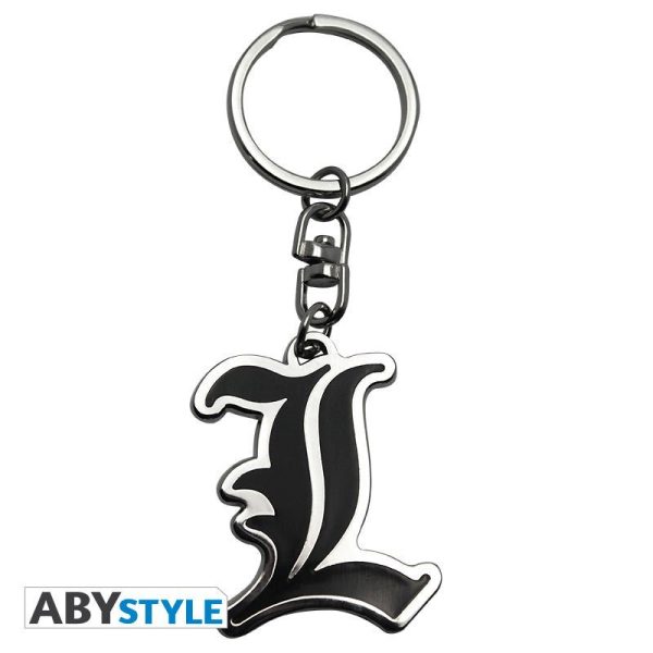 DEATH NOTE - Keychain "L - Symbol" X4