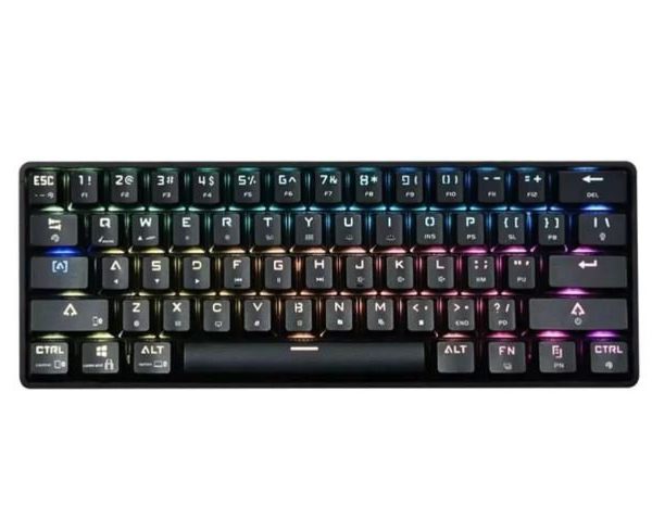 DK61 Mechanical keyboard Wireless + WIRE BLACK (BLUE SWITCH)