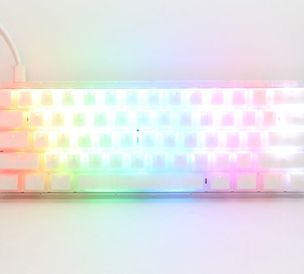 DUCKY ONE 3 MINI HOT SWAP Blue Switch Cherry RGB Wired Mechanical Gaming Keyboard Arabic - Aura White