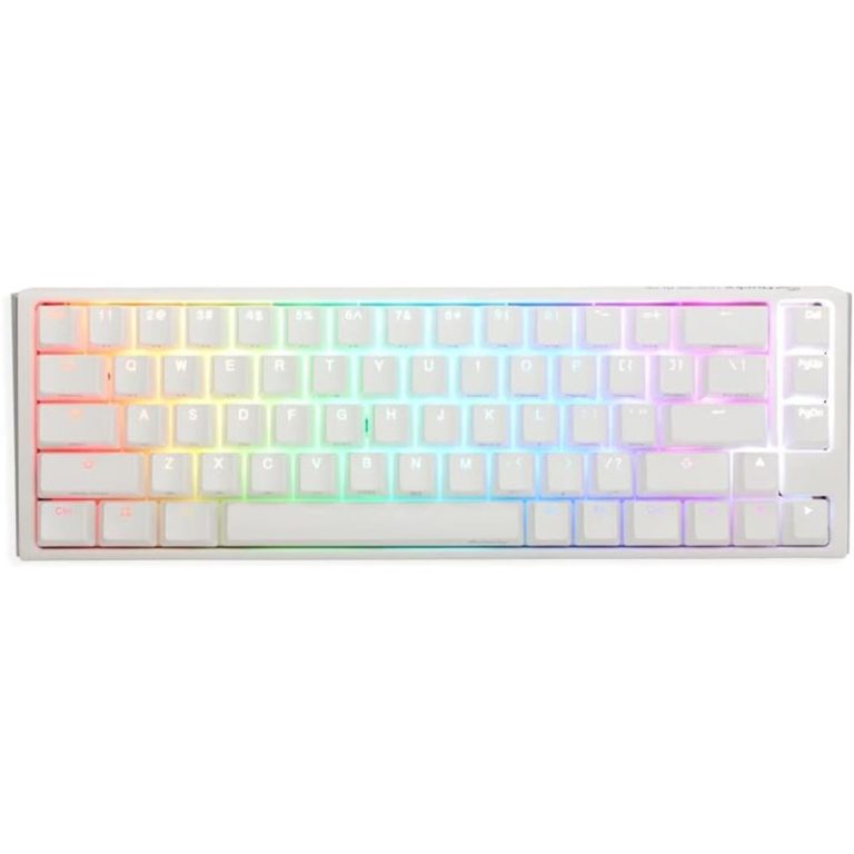 DUCKY ONE 3 SF HOT SWAP Red Switch Cherry RGB Wired Mechanical Gaming Keyboard Arabic - Aura White
