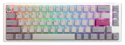 DUCKY ONE 3 SF PBT HOT SWAP Blue Switch Cherry RGB Wired Mechanical Gaming Keyboard Arabic - Mist Grey