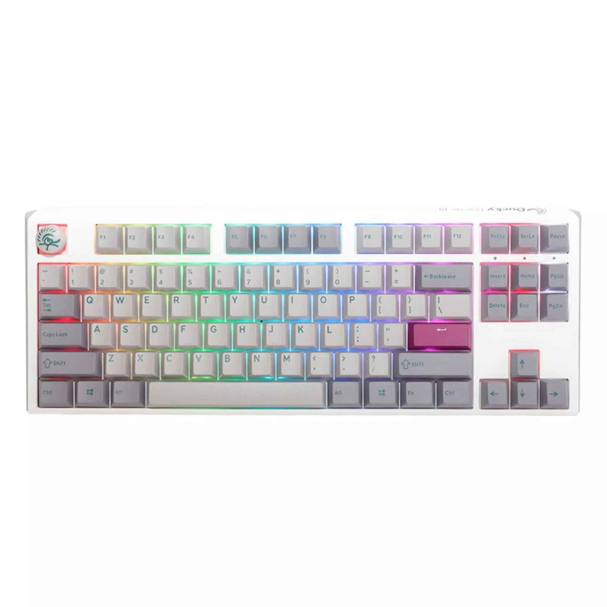DUCKY ONE 3 TKL HOT SWAP Blue Switch Cherry RGB Wired Mechanical Gaming Keyboard - Mist Grey