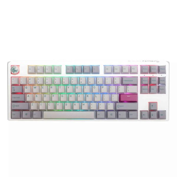 DUCKY ONE 3 TKL HOT SWAP Blue Switch Cherry RGB Wired Mechanical Gaming Keyboard - Mist Grey