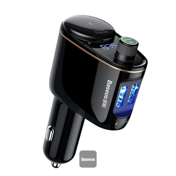 FM transmitter for car 2x USB, Bluetooth and locomotive Car charger Baseus (open box)