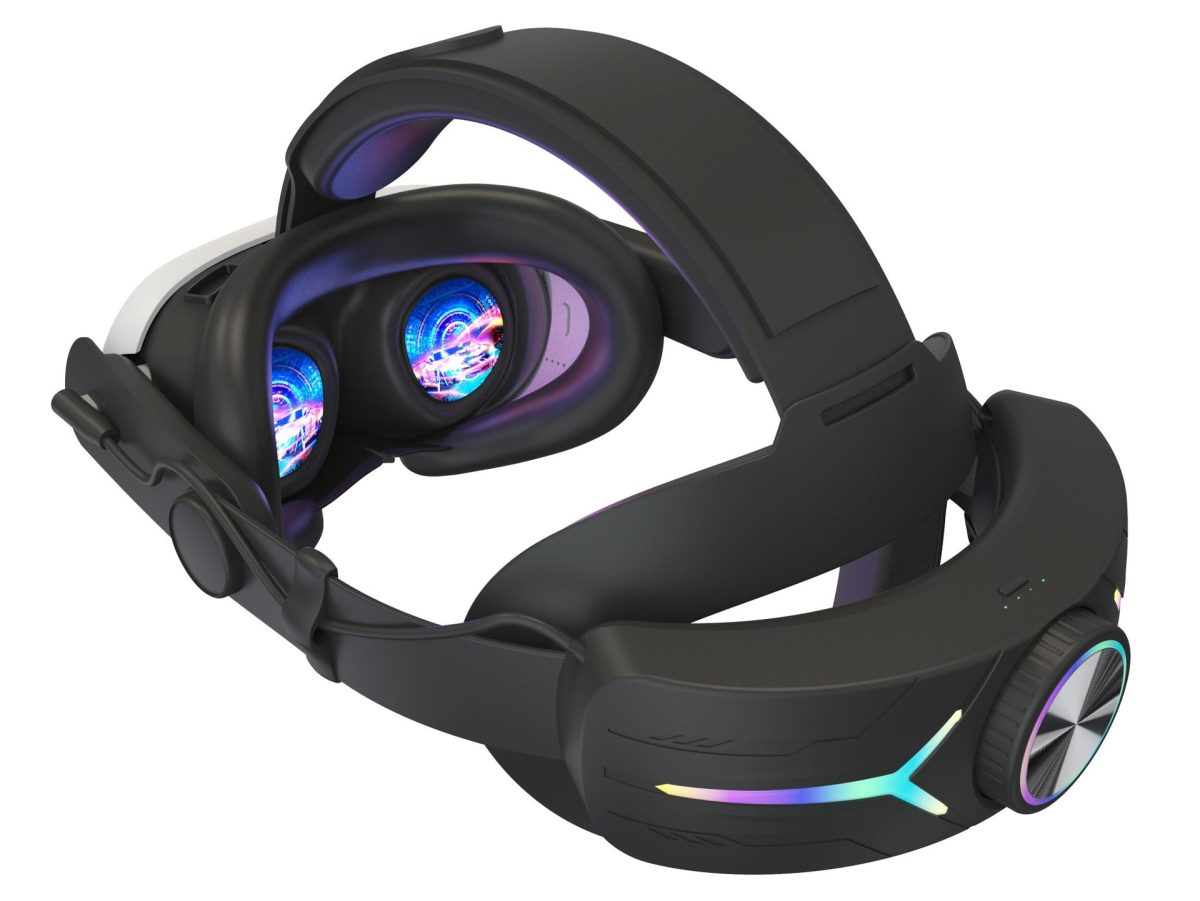 Gamax Meta Quest 3 Head Strap with 8000mAh battery & Dazzle light - Black