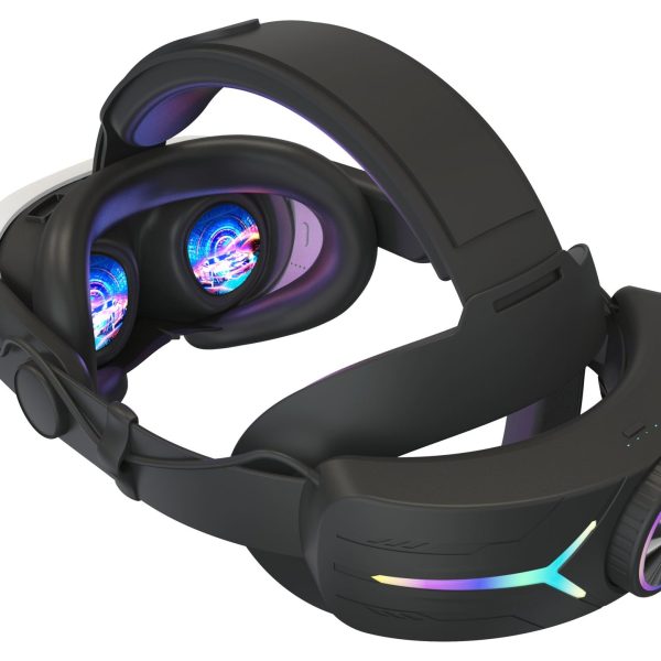 Gamax Meta Quest 3 Head Strap with 8000mAh battery & Dazzle light - Black