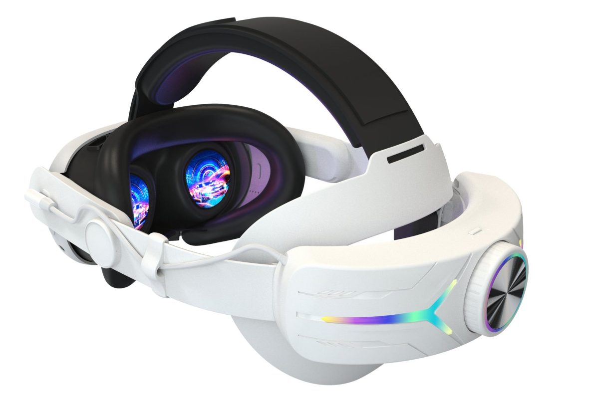 Gamax Meta Quest 3 Head Strap with 8000mAh battery & Dazzle light - White