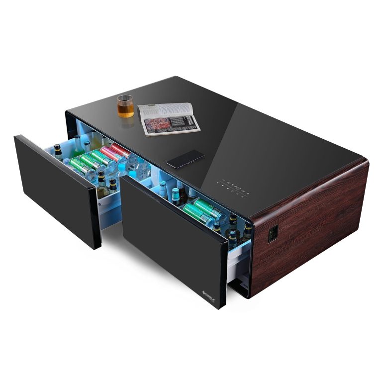 Gamax Smart Coffee Table with 135L Refrigerator (TB-135) - Wooden