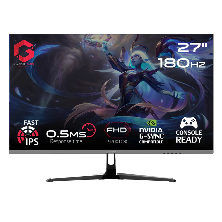GAMEON GOPS27180IPS 27" FHD ,HDMI 2.1, 180Hz, 0.5ms, Fast IPS Flat Gaming Monitor (Support PS5)