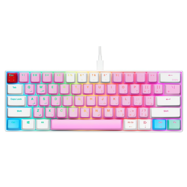 GAMERTEK GK60 Mini Keyboard Pro - Cotton Candy