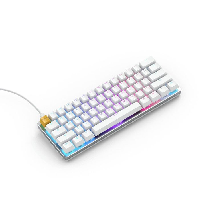 Glorious GMMK Compact Pre Built RGB Gaming keyboard - White