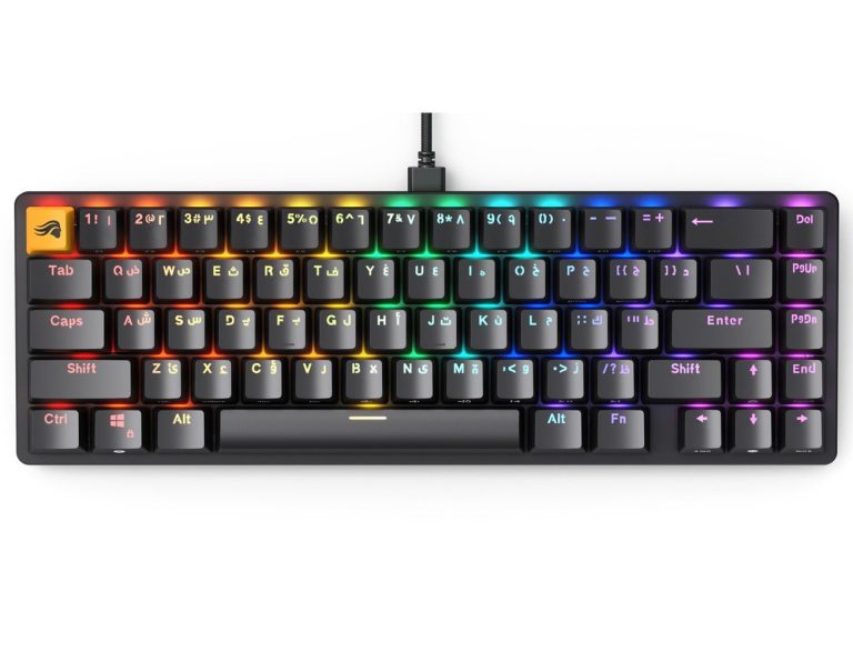 Glorious GMMK2 65% Pre-Built ANSI Wired RGB Mechanical Gaming Keyboard (Supporting Arabic Layout) - Black