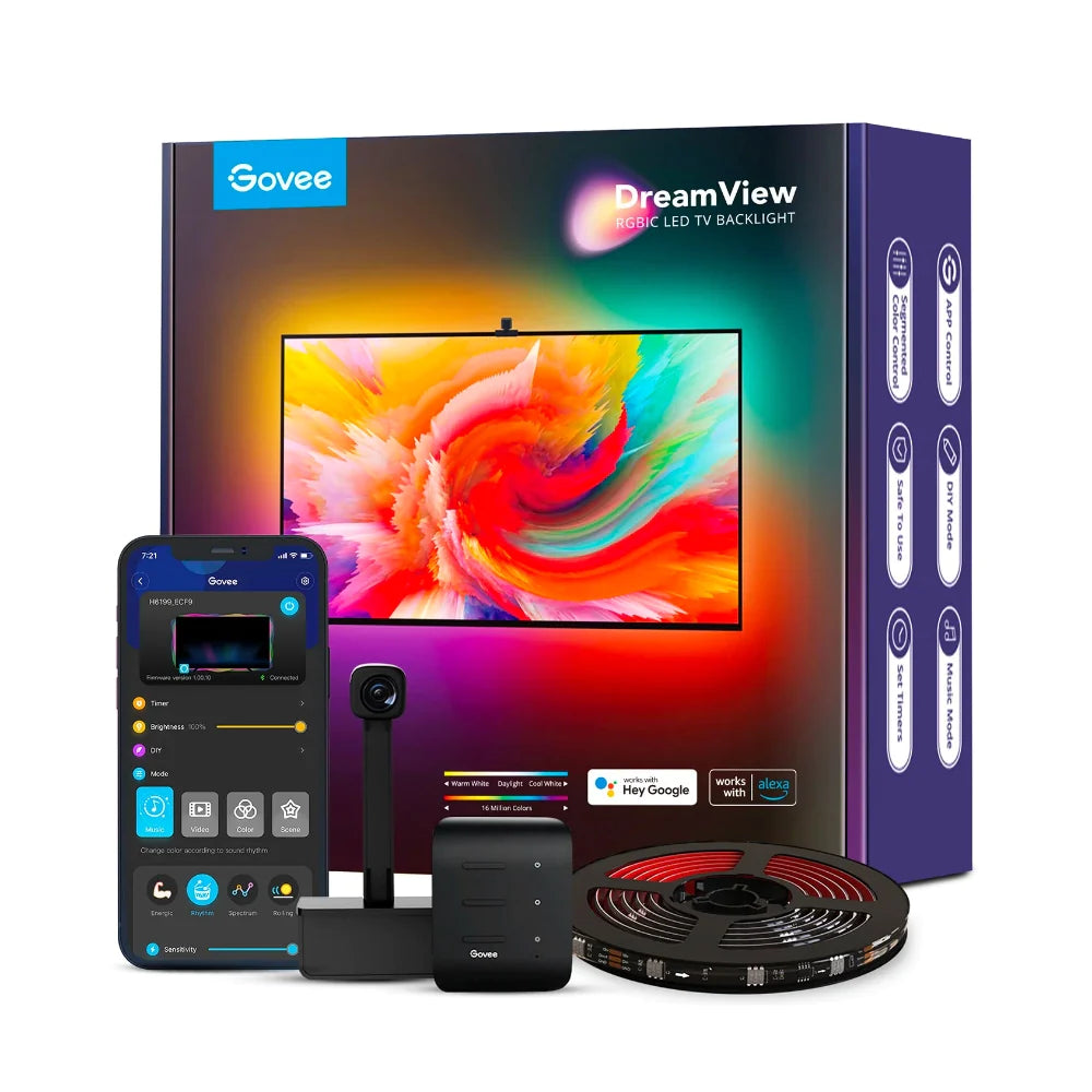 GOVEE IMMERSION TV STRIP BACKLIGHTS 3.6M WITH CAM (WIFI+BLUETOOTH) - H6199