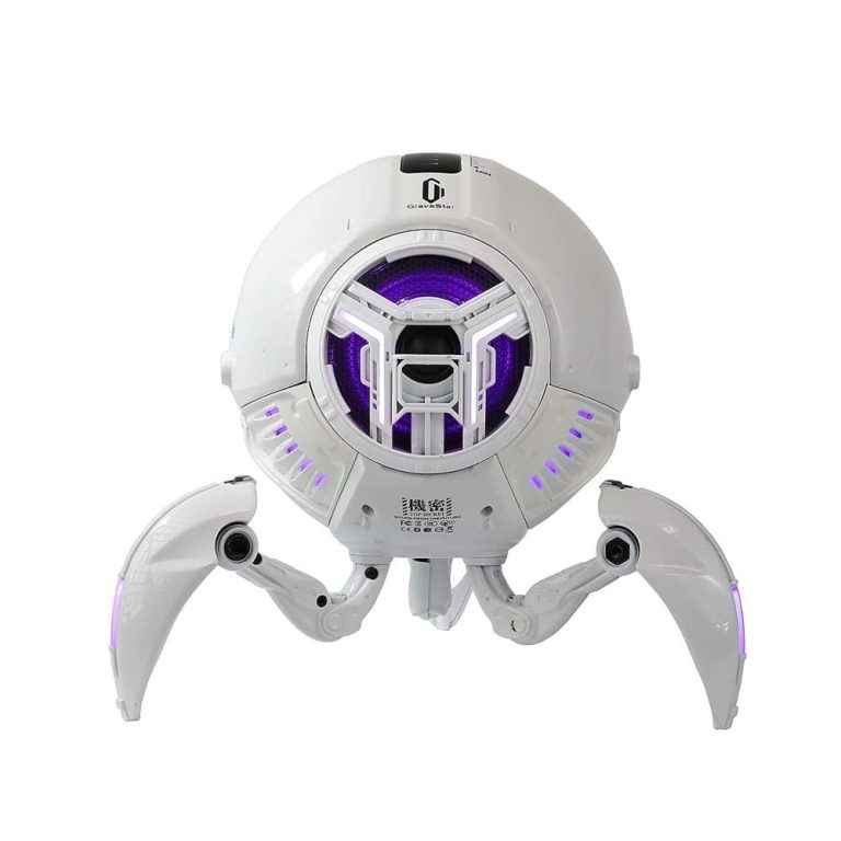 GravaStar Mars Pro Bluetooth 5.0 Speaker with Bass Boost and Stereo Sound - White