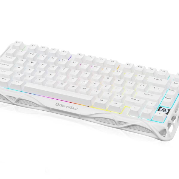GravaStar Mercury K1 Lite 75% Wireless Mechanical Gaming Keyboard - Snow White
