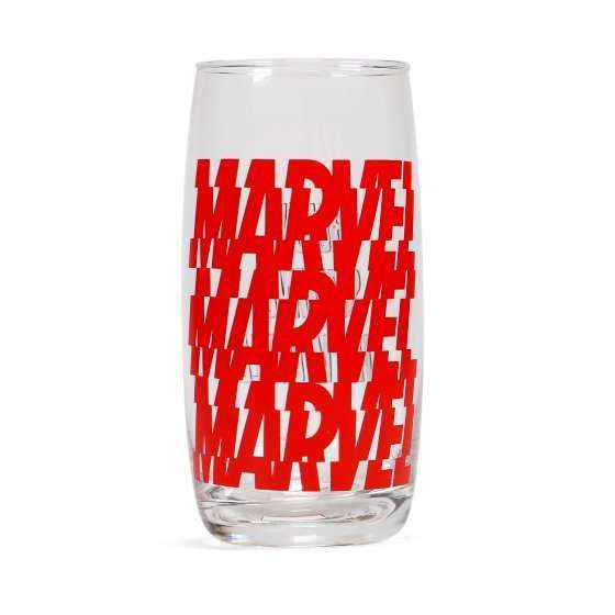HMB GLASS: MARVEL- LOGO (AOP)