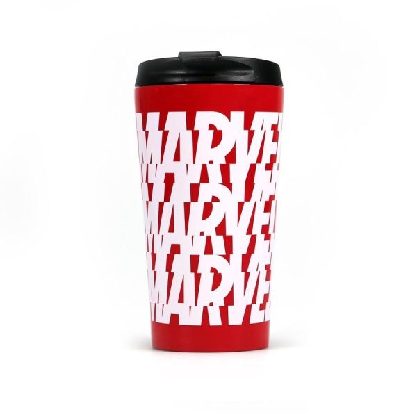 HMB LIDDED MUG: MARVEL- LOGO (AOP) (METAL)