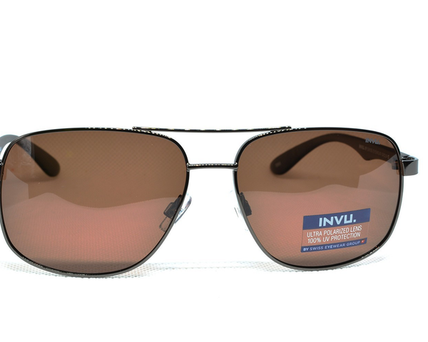 INVU Men sunglass , Dark Gun B1014B