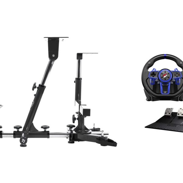 Level Up Offers: Arozzi Velocità Racing Simulator - Black + FlashFire Suzuka Wheel 900R/F111 with Shifter ( Support PS5 )