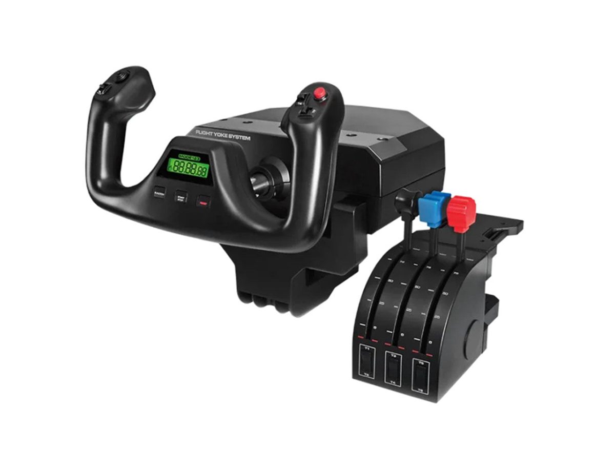 Logitech G Saitek PRO Flight Yoke System Professional Simulation Yoke and Throttle Quadrant - Black