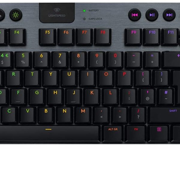 Logitech G915 LIGHTSPEED TKL Tenkeyless Wireless Mechanical Gaming Keyboard - Black