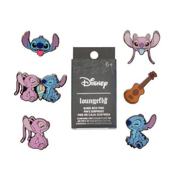 Loungefly! Blind Box Pin: Disney - Stitch and Angel - 12PCS /CDU