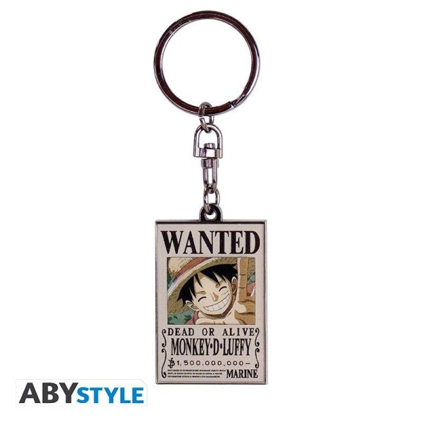 ONE PIECE - Keychain "Wanted Luffy" X4