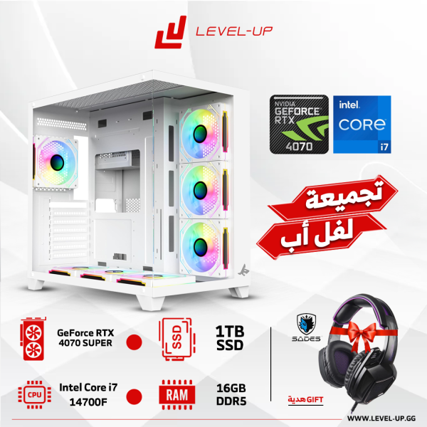 PC Gaming Intel Core i7-14700F, PNY RTX 4070 Super, 16GB DDR5 RAM