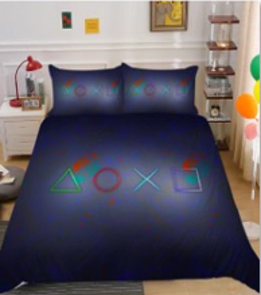 Playstation button Icons Creative Fashionable Unique Design Bed & Pillow Sheet