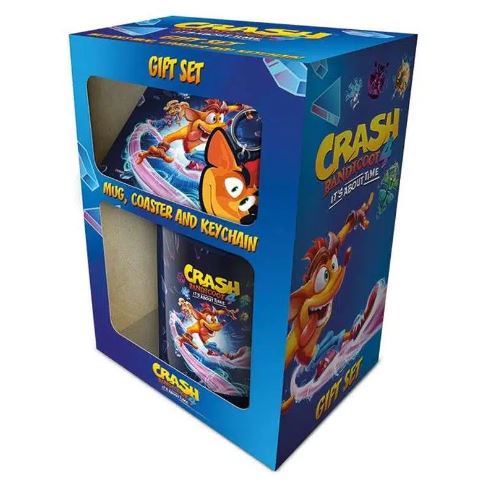 PMD GIFT SET: CRASH BANDICOOT- ABOUT TIME (MUG + COASTER + KEYCHAIN)