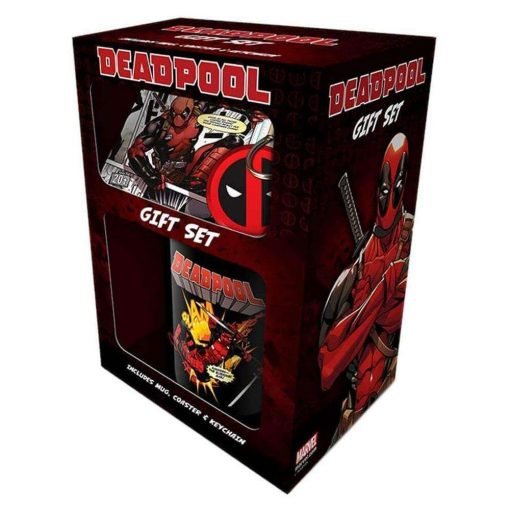 PMD GIFT SET: MARVEL- DEADPOOL (MERC GOALS) (MUG + COASTER + KEYCHAIN)