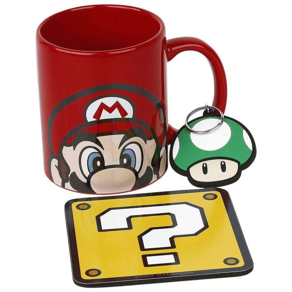PMD GIFT SET: NINTENDO- SUPER MARIO (MUG + COASTER + KEYCHAIN)
