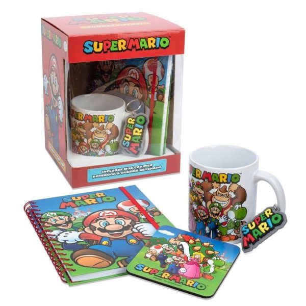 PMD GIFT SET: NINTENDO- SUPER MARIO (PREMIUM) (MUG + COASTER + NOTEBOOK + KEYCHAIN)