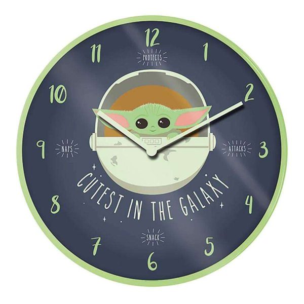 PMD WALL CLOCK: STAR WARS- THE MANDALORIAN (CUTEST IN THE GALAXY)