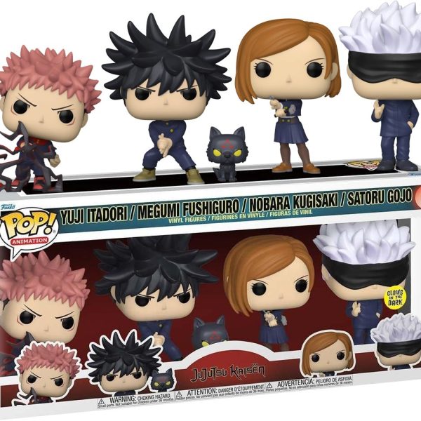 POP 4 PACK: JUJUTSU KAISEN- SATORU GOJO / MEGUMI FUSHIGURO / NOBARA KUGISAKI / YUJI ITADORI (GW) (EXC)