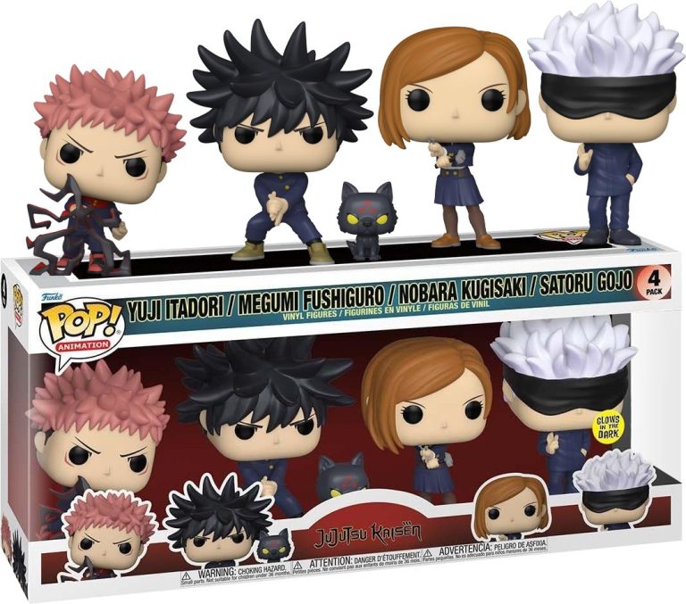 POP 4 PACK: JUJUTSU KAISEN- SATORU GOJO / MEGUMI FUSHIGURO / NOBARA KUGISAKI / YUJI ITADORI (GW) (EXC)