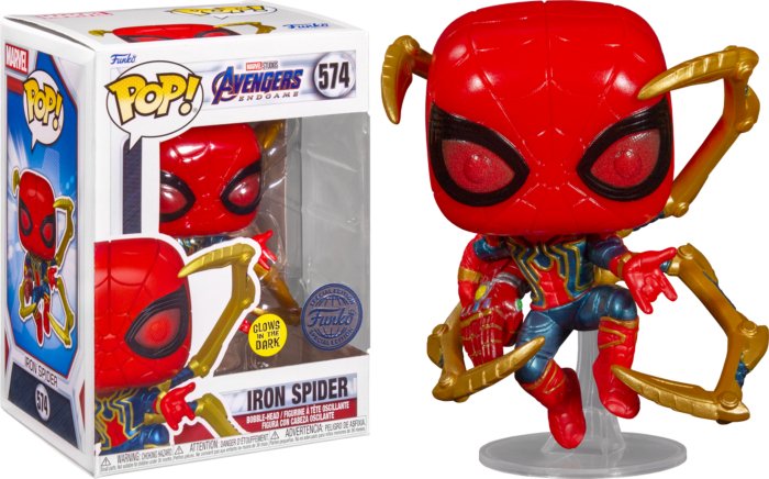 POP: MARVEL- AVENGERS END GAME IRON SPIDER W/ GAUNTLET (GW) (EXC)